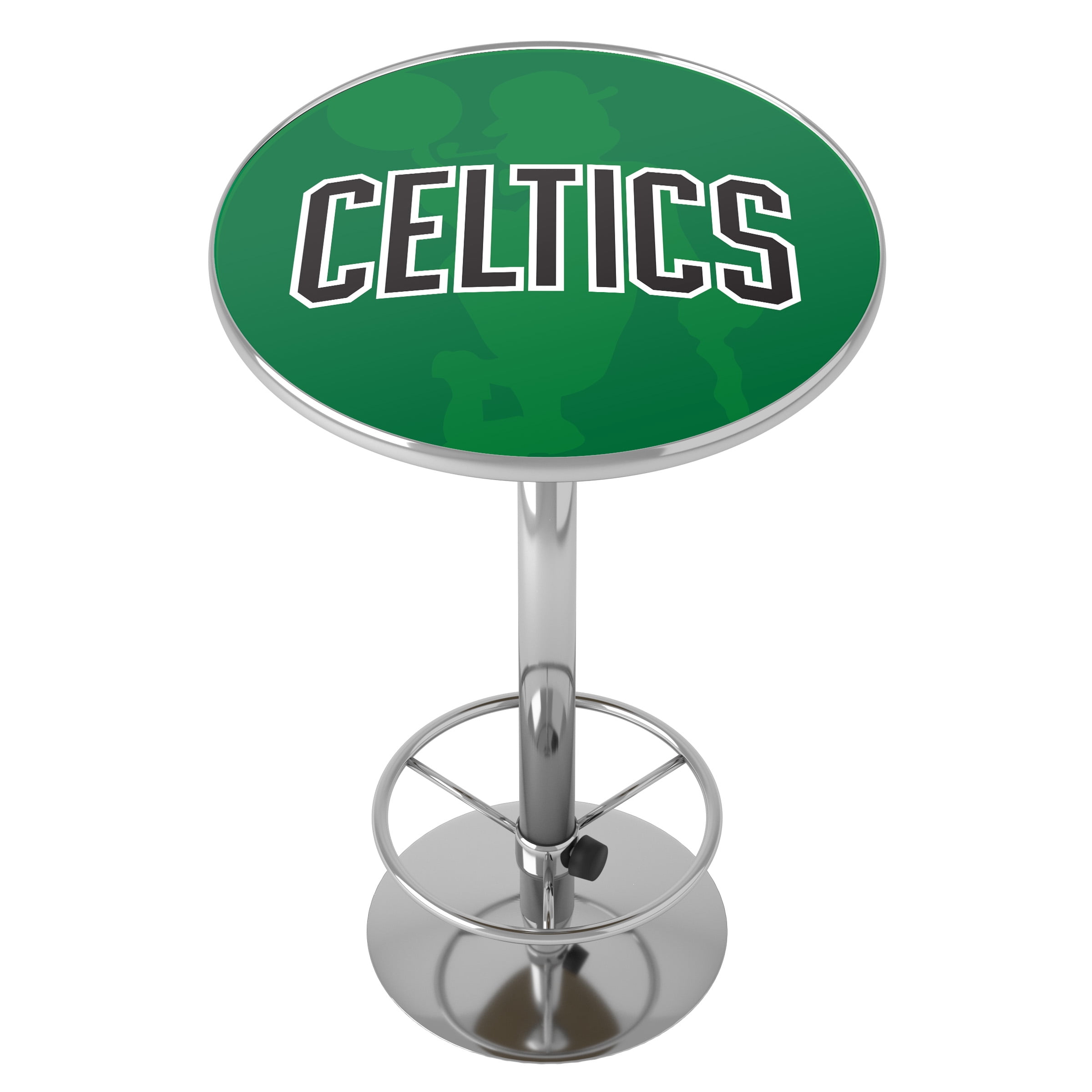 Boston Celtics Fade Bar Table with Adjustable Footrest and Acrylic Top
