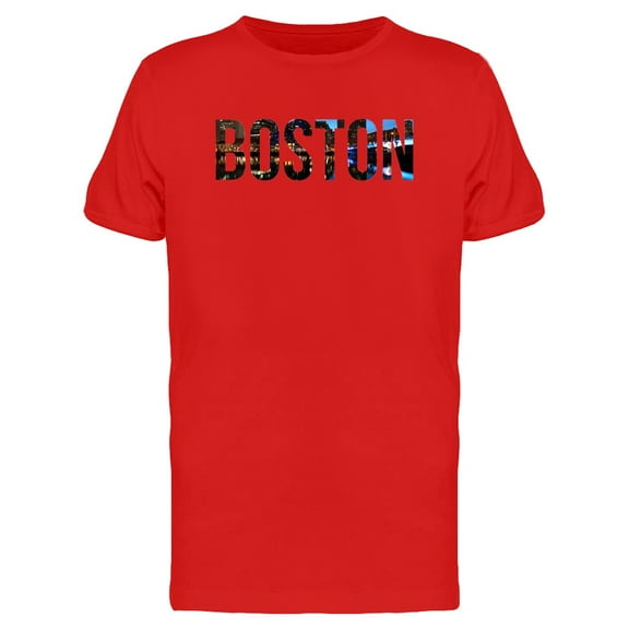 Boston City, Cool Quote T-Shirt Men -Image by Shutterstock, Male Medium