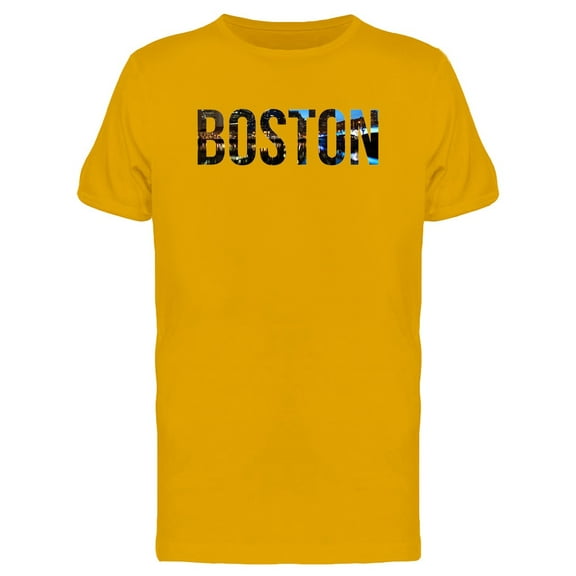 Boston City, Cool Quote T-Shirt Men -Image by Shutterstock, Male x-Large