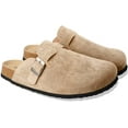 thumbnail image 1 of Boston Clogs for Women Boston Clogs Dupes Suede Soft Leather Clogs Classic Cork Clog Antislip Sole Slippers Waterproof Mules House Sandals with Arch Support and Adjustable Buckle Unisex, 1 of 7