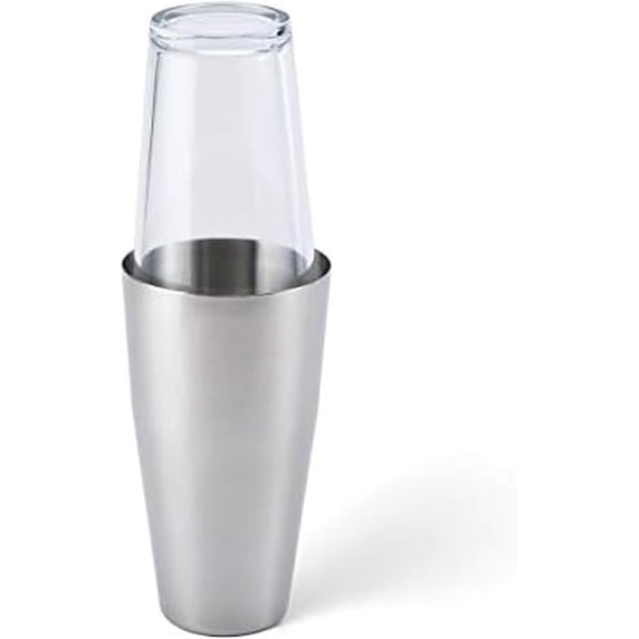 Boston Cocktail Shaker, 24 Ounce, Stainless Steel/Glass