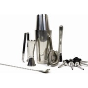 Boston Cocktail Shaker Set, 13-Piece Professional Bartender Kit with Stainless Steel Shakers, Jigger, Strainer, Muddler, Tongs, Bottle Pourers & Swizzle Stick for Home & Professional Bars