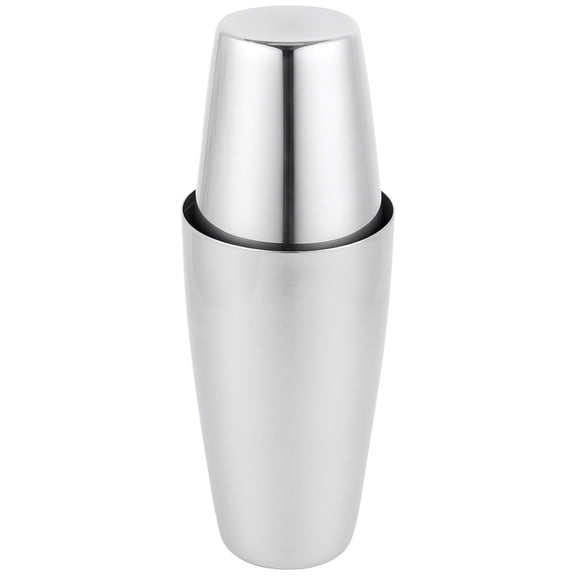 Boston Cocktail Shaker Set, 600/800 ml Stainless Steel Martini Drink Mixer, 10.2 x 3.5 in / 26 x 9 cm Professional Bar Shaker, Sturdy, Easy Clean, Silver, for Bartenders & Home Use