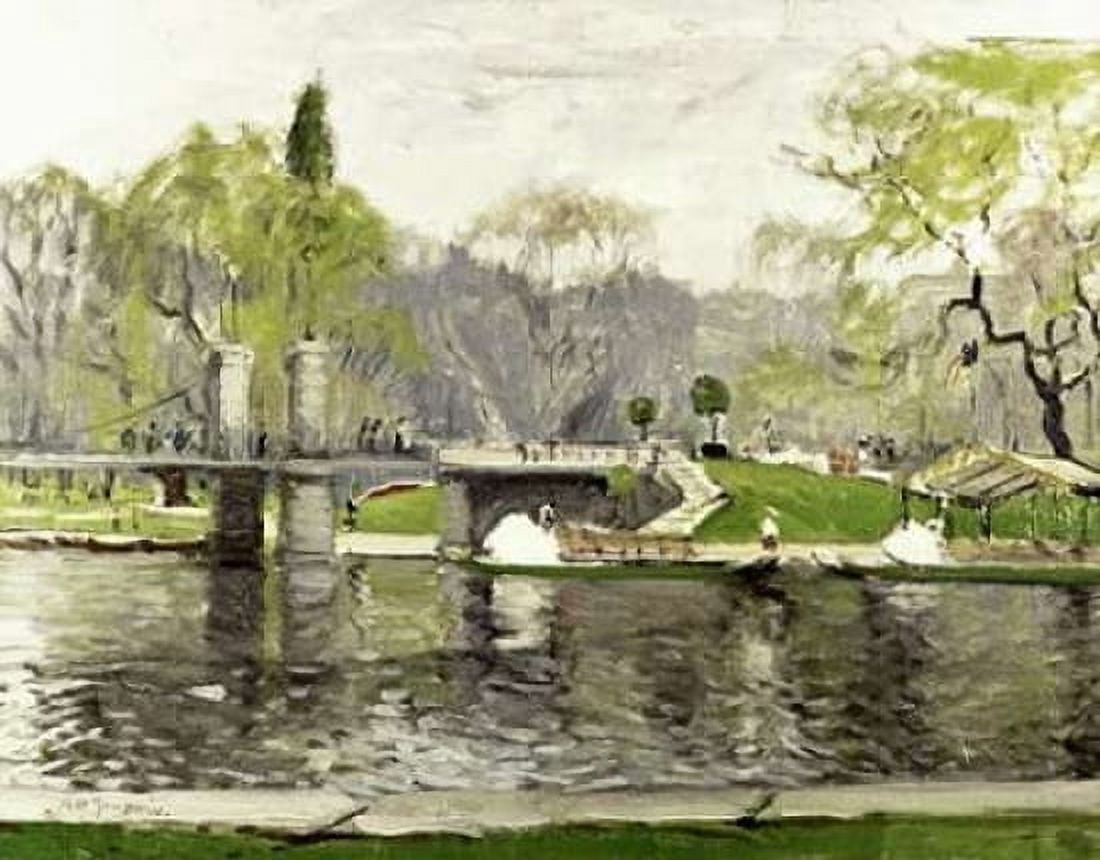 Boston Commons Canvas Art - Arthur Clifton Goodwin (24 x 30)