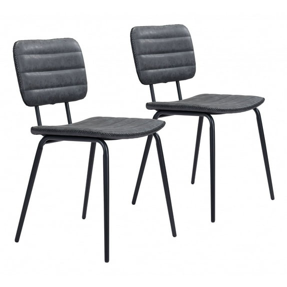 Boston Dining Chair (Set of 2) Vintage Black