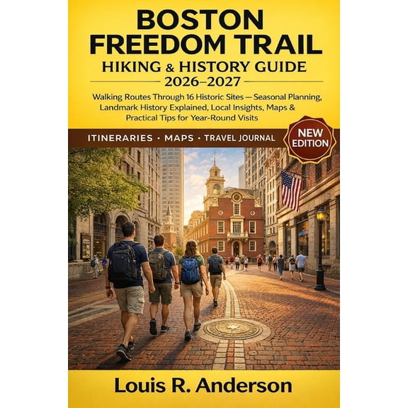 Boston Freedom Trail Hiking & History Guide 2026-2027: Walking Routes Through 16 Historic Sites - Seasonal Planning,, (Paperback)