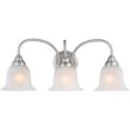 thumbnail image 1 of Boston Harbor LYB130928-3VL-BN Vanity Light Fixture, 60 W, 3-Lamp, A19 or CFL Lamp, Steel Fixture, 1 of 1