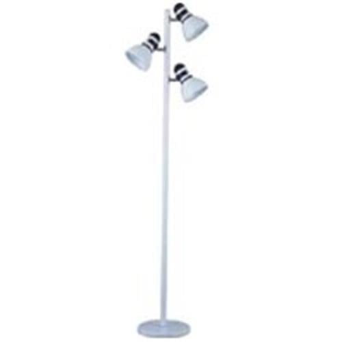 Boston Harbor 65 3-Light Adjustable Tree Floor Lamp with White Shades