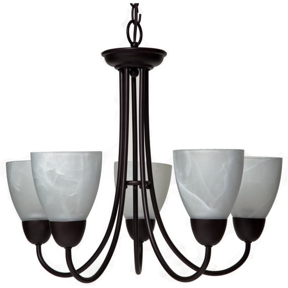 Boston Harbor A2242-6-VB Five Light Chandelier, Venetian Bronze