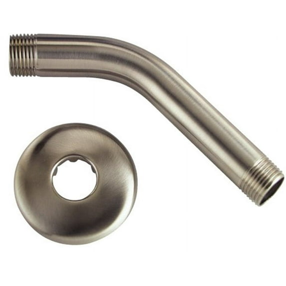 Boston Harbor A558215NP-OBF1 Shower Arm with Flange, 1/2-14 Connection, Threaded, 2.25 in L, Stainless Steel