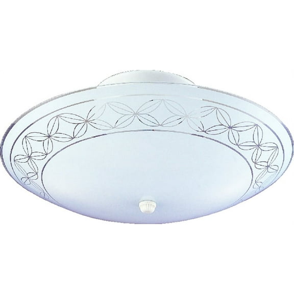 Boston Harbor F98WH02-1204H3L Two Light Ceiling Fixture, 120 V, 60 W, 2-Lamp, A19 or CFL Lamp, White Fixture