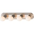 thumbnail image 1 of Boston Harbor Dimmable Vanity Light Fixture (4) 100 W Medium Type G Lamp Brushed Nickel, 1 of 1