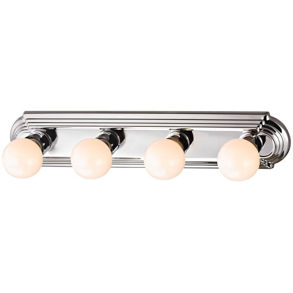 Boston Harbor Dimmable Vanity Light Fixture (4) 100 W Medium Type G Lamp Chrome