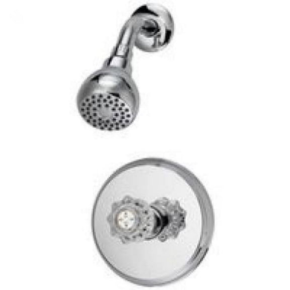 Boston Harbor GU-F1010207CP Showerhead with Clear Knob, 1-Handle, Chrome, Each