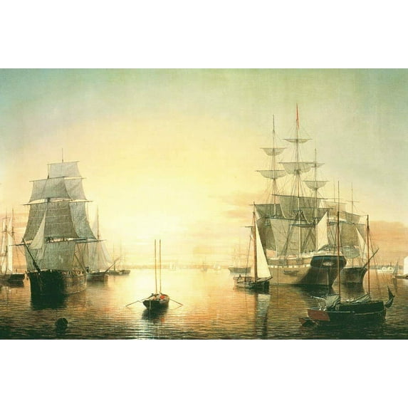 Boston Harbor-Lane - CANVAS OR FINE PRINT WALL ART