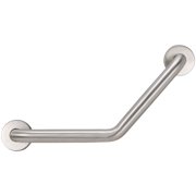 Boston Harbor Angled Grab Bar, 1-1/4 in Dia x 16 in L, Stainless Steel