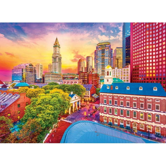 Boston Historic Skyline, a 1500-piece Puzzle by Lafayette Puzzle Factory