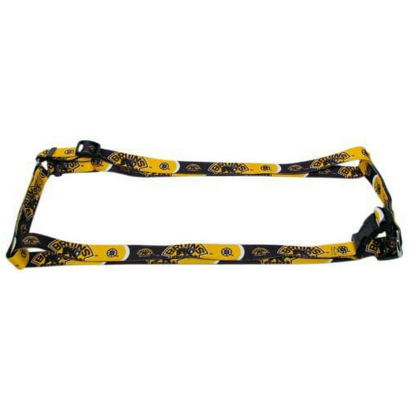 Boston Hockey Bruins Extra Small XS 5/8 Inch Wide Adjustable Dog Harness 8" - 14"