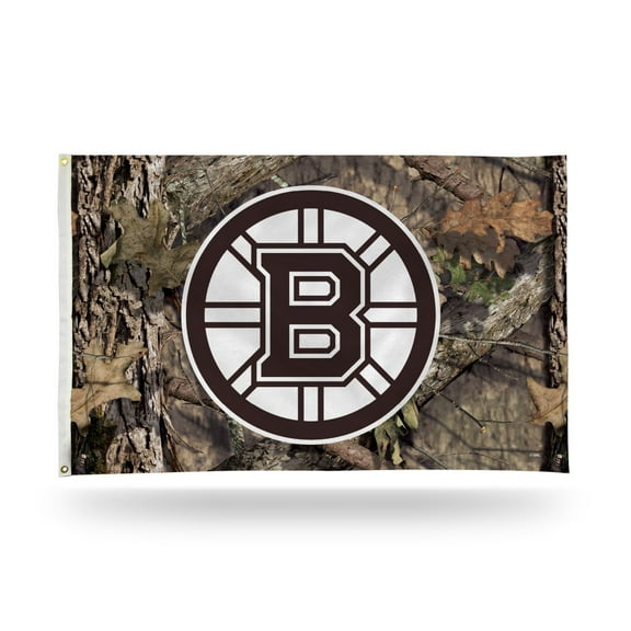 Boston Hockey Bruins Indoor Outdoor Camo Look 3x5 Banner Flag