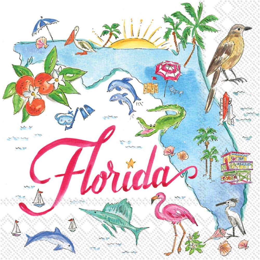 Boston International Florida Icon Cocktail Napkins