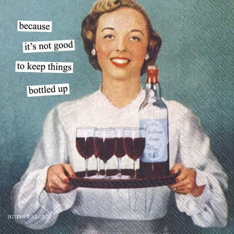 Boston International - 3-Ply 5" Cocktail Napkins - Bottled Up