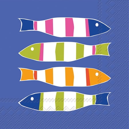 Boston International - 3-Ply 5" Cocktail Napkins 20 Count - Stripers