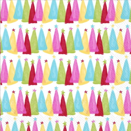 Boston International - 3-Ply 5" Cocktail Napkins - Jolly Folly Pattern