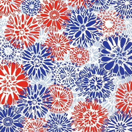 Boston International - 3-Ply 5" Cocktail Napkins - July Flowers
