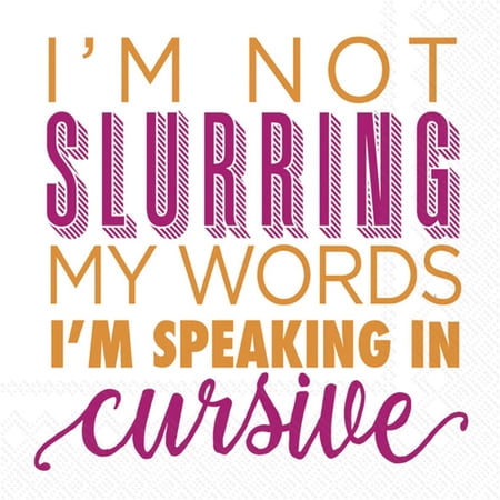 IHR Speaking In Cursive 3 Ply Napkins 20 Each