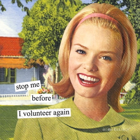 Boston International - 3-Ply 5" Cocktail Napkins - Volunteer Again