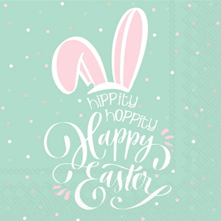 Boston International - 3-Ply 6.5" Lunch Napkins - Hippity Hoppity