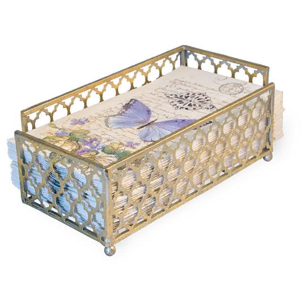 Boston International CAD18231 Tangier Guest Towel Caddy Gold Foil