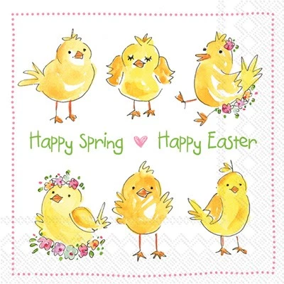 Boston International Easter Chicks Luncheon Napkins