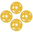 thumbnail image 1 of Boston International Easter Eggs Felt Drink Coasters, Set of 4, 4-Inches, Yellow, 1 of 3