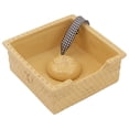thumbnail image 1 of Boston International Embossed Stoneware Napkin Holder Caddy, Cocktail Size, Honeycomb, 1 of 2
