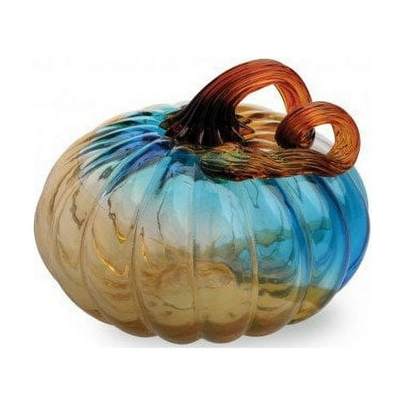 Boston International - Glass Pumpkin - Blue - Small