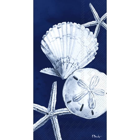 Boston International IHR 3-Ply Paper Napkins, 16-Count Guest Size, Dark Sea