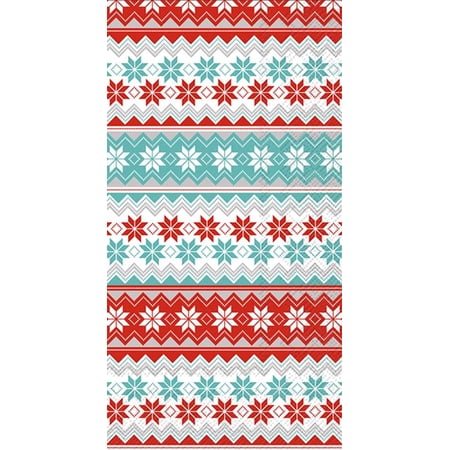 Boston International IHR 3-Ply Paper Napkins, 16-Count Guest Size, Reindeer Stripe
