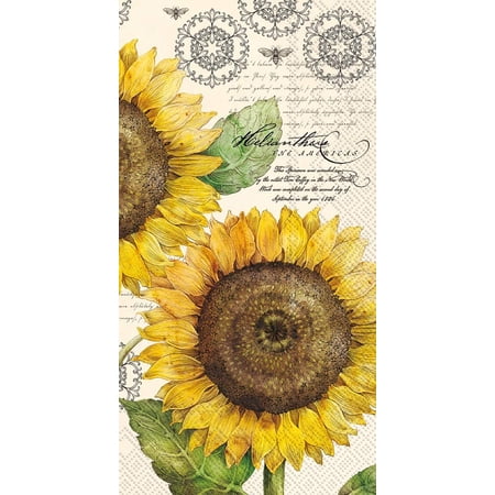 Boston International - Paper Guest Towel - Botanical Sunflower