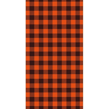 Boston International - Paper Guest Towel - Orange Buffalo Check