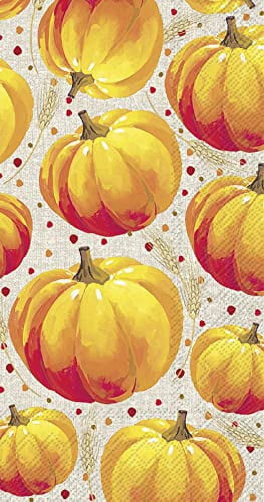 Boston International Paper Guest Towel Pumpkin Allover