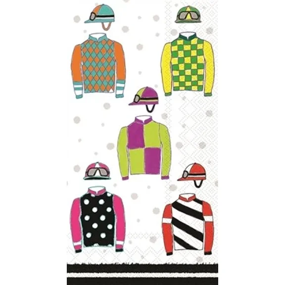 Boston International Sporty 3-Ply Paper Guest Towels, Jockey Silk