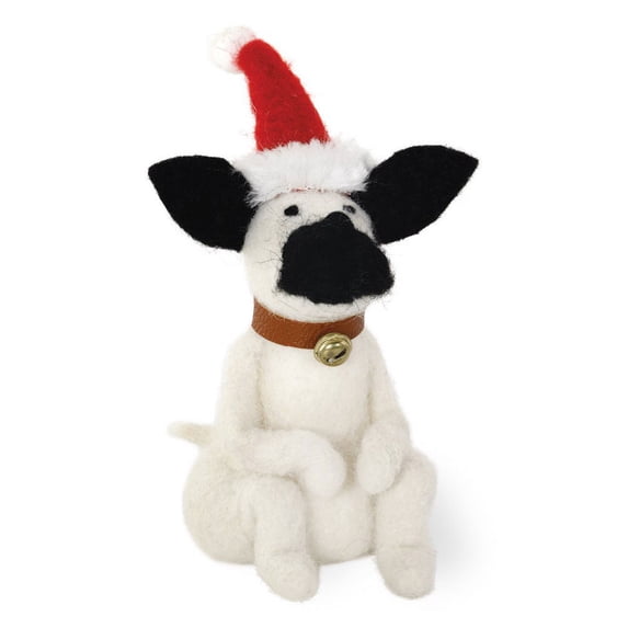 Boston International Wool Santa Paws Ruff Ornament