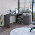 thumbnail image 1 of Boston L-Shaped Desk, Smokey Oak, 1 of 1