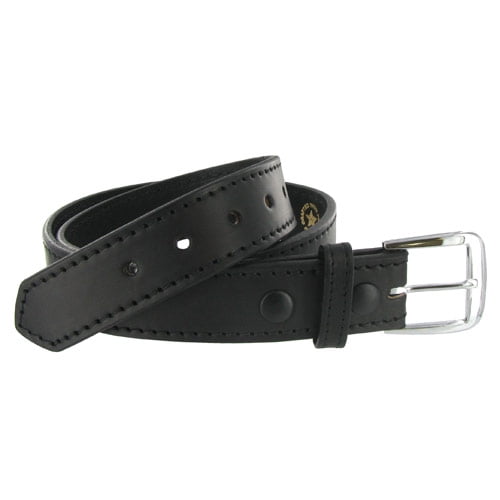 Boston Leather 1.5in. Stitched Edge Belt - Black - 60
