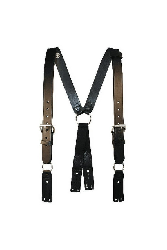 Boston Leather Fireman's Suspender, 1-1/2" Standard Attachment, Regular (For Button Attachment)