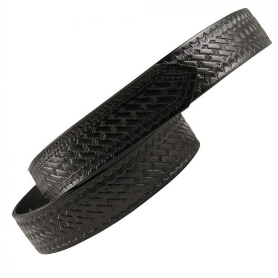 Boston Leather Men's 10-12 oz Leather Basketweave Hook and Loop Mechanics Belt