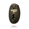 thumbnail image 1 of Boston Leather Oval Clip on Badge Holder Plain Finish (Black Leather), 1 of 2