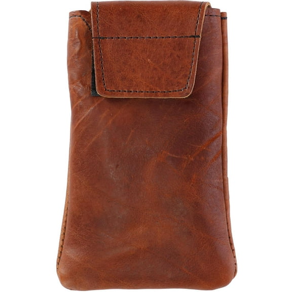 Boston Leather Textured Bison Leather Eyeglass Case