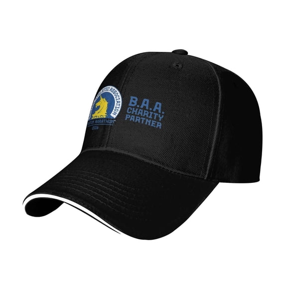 Boston Marathon Logo Casual Sandwich Baseball Cap Adjustable For Men For Women
